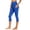 Blue, variant on Capri Leggings with Pockets for Women Quick Dry High Waisted Capri Leggings Stretch Athletic Workout Crop Yoga Pants XXL