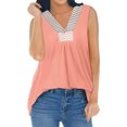 thumbnail image 2 of Camisetas sin mangas salvajes de Moda Txlixc para Mujer con cuello en V y costuras de encaje S/M/L/XL/XXL, 2 of 4