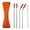 Orange, variant on Ludlz Metal Stainless Steel Straws, 4pcs Ultra Long Reusable Metal Drinking Straws for Tall Tumblers Silicone Tips Cover Stainless Steel Straight Bent Drinking Straws