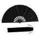 thumbnail image 1 of Abanico plegable para fiestas, ligero y portátil, adorno de abanico de mano Negro, 1 of 9