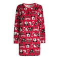 thumbnail image 2 of Mickey Mouse Women's Velvet Henley Sleepshirt and Plush Socks Set, 2-Piece, Sizes XS-3X, 2 of 6