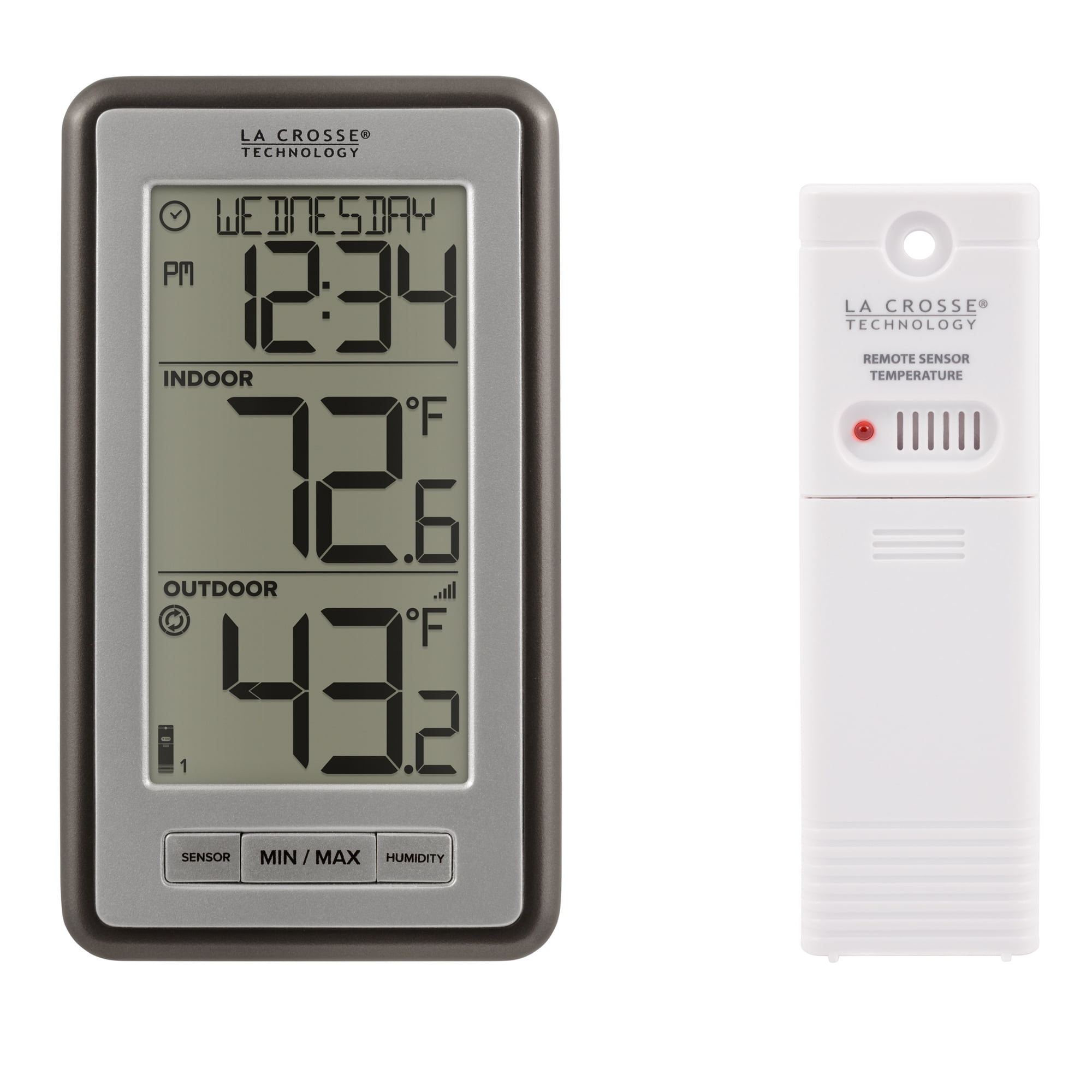 La Crosse Technology Wireless Digital Thermometer with Indoor Humidity, WS-9160U-IT
