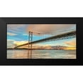 thumbnail image 2 of Frank, Assaf 18x11 Black Modern Framed Museum Art Print Titled - Forth Road Bridge at dusk, FTBR-1861, 2 of 5