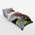 thumbnail image 3 of Ambesonne Flower Bedding Set 4 Pcs, Spring Blooming Nature, Queen, Pink Green, 3 of 3