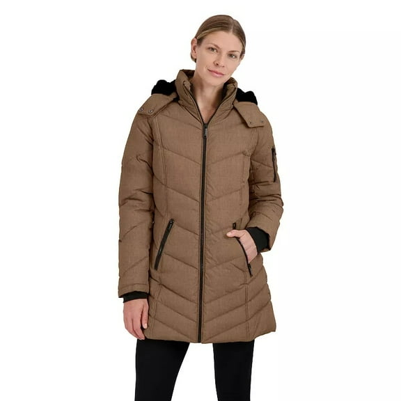 Women's Halitech Hood Heavyweight Parka, Size: Medium, Taupe