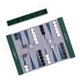 thumbnail image 1 of Set de viaje para backgammon TUZAMA, plegable y portátil, color verde, 1 of 6