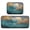 Mystical Forest, variant on 2-Piece Kitchen Mat Set Non Slip Washable Floor Mats Decorative Rugs for Kitchen Sink Laundry Green and Yellow Sunset