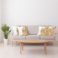 thumbnail image 4 of Ambesonne Beach Throw Pillow Cover 4 Pack, Sea Shells and Starfish, 16", Earth Yellow Cream, 4 of 5