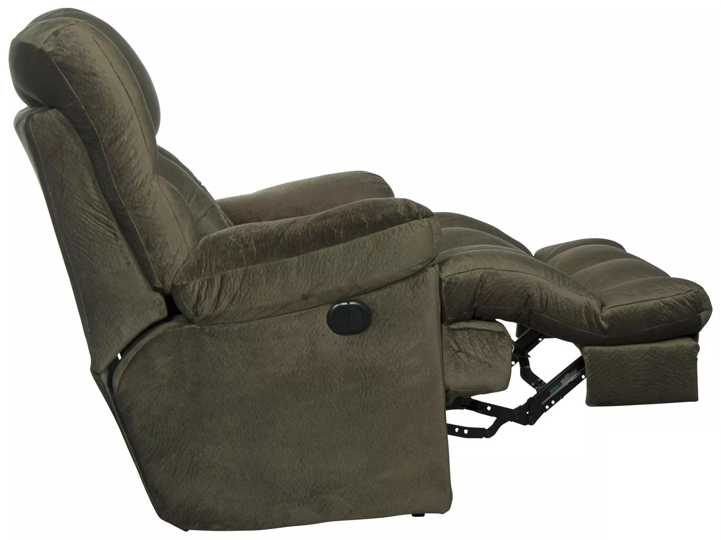 Catnapper Cloud 12 Power Lay Flat Chaise Recliner in Sage