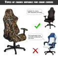 thumbnail image 6 of Jiueut Hunting Camo Pattern Gaming Chair Cover with Armrest Cover, Anti Slip Rotating Chair Protection Universal Computer Chair Slipcover with Elastic Band for Home Studio, 6 of 7