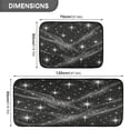 thumbnail image 3 of 2-Piece Kitchen Mat Set Non Slip Washable Floor Mats Decorative Rugs for Kitchen Sink Laundry Black Flashing Pattern, 3 of 7
