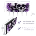 thumbnail image 3 of PhooArto Key Holder for Wall Decorative with 5 Key Hooks, Love Skull Purple Rose Holders Wall Mount Organizer with Mail Key Rack, Self Adhesive, 3 of 7