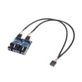 thumbnail image 3 of Adaptador 1 tarjeta de cable de extensión 9 pines USB Header a 4 escritorio USB2.0 HUB JShteea Nuevo, 3 of 6