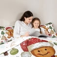 thumbnail image 5 of jejeloiu Happy New Year Full Size Comforter Sets,Merry Christmas Gifes Bedding Comforter Set,Snowmen Cookie Gifts Bedding Sets For Children,Microfiber Bedroom Decor Reversible,3-Piece, 5 of 8