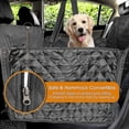 thumbnail image 3 of 100% Waterproof Dog Car Seat Cover, Dog Seat Cover With Side Wings, Rear Pet Seat Cover-black, Hammock Convertible, 3 of 5