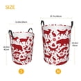 thumbnail image 3 of Susaid red plaid Moose Bunny bear Print Waterproof Oxford Cloth Storage Circular Laundry Hamper BasketCapacity for Home-Small, 3 of 6