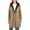 Tan, variant on Womens Hooded Rain Jacket Long Raincoat Trench Coat Windbreaker