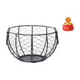 thumbnail image 1 of Cesta de alambre para guardar huevos, tejida en hierro, para frutas y verduras, para la encimera de la cocina, para el baño, para guardar dinero, figu, 1 of 8