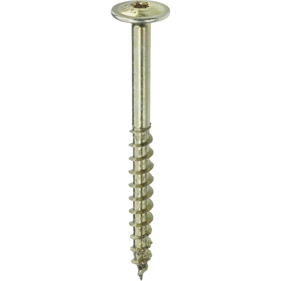 Spax 5040829 10 x 3 in. Multi-Material No. T-20 Plus Wafer Head Construction Screws, Yellow- 1 lbs - Pack of 65