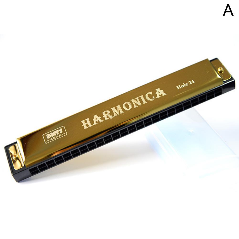 24 Hole Key Of C Play Harmonica Tremolo Harmonica Mouth Double Bl Row