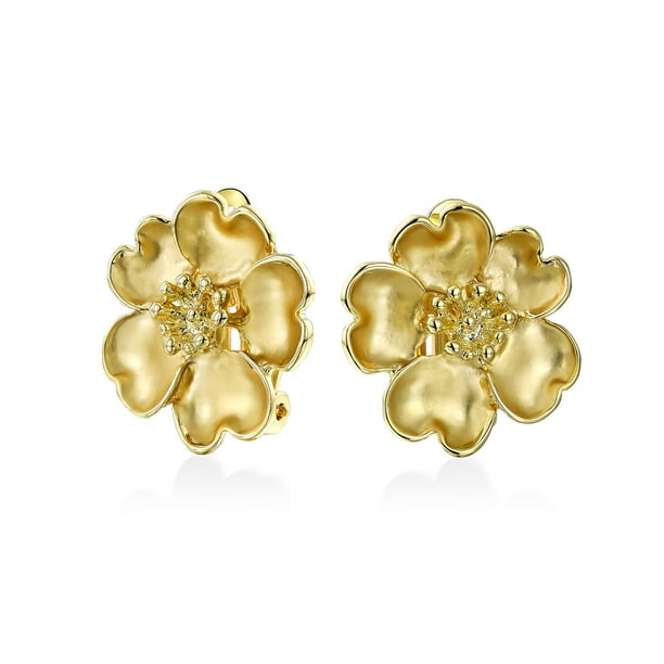 Flower clip store on earrings