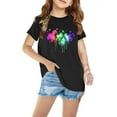 thumbnail image 2 of AJTQTH T-shirts for Kids Girls Boys Summer Comfy Cotton Clothes Short Sleeve Tops Round Neck Tees Love Print Cute Shirts Blouses Black 4 Years, 2 of 5
