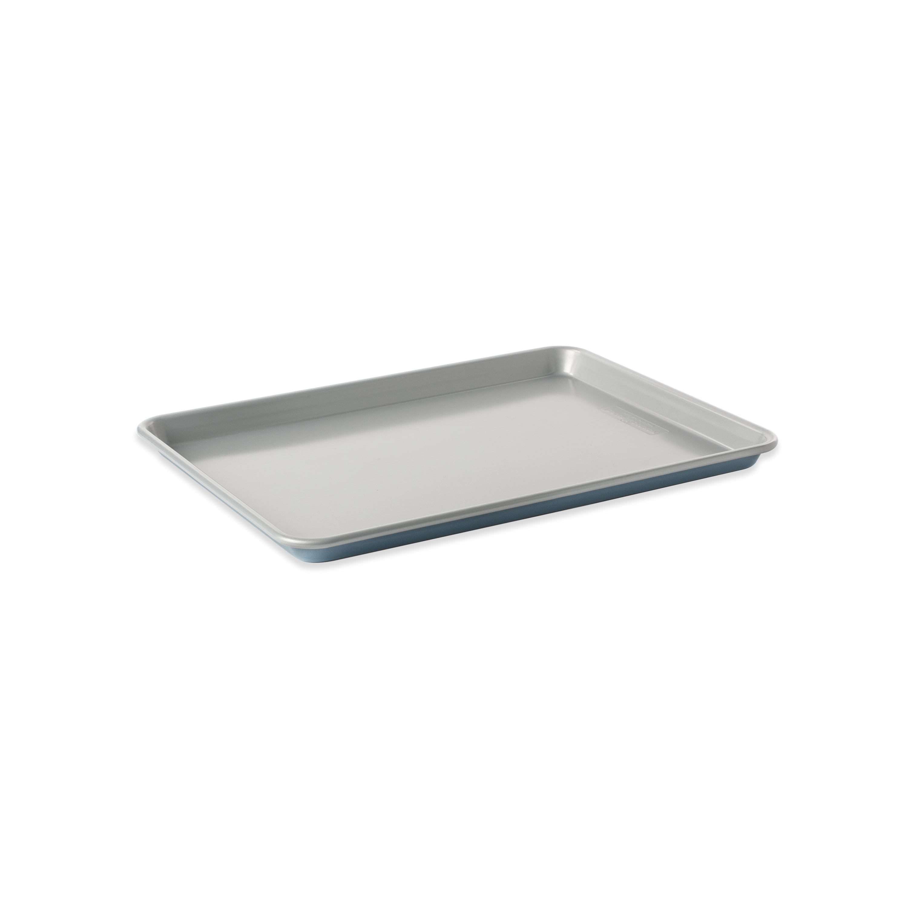 4pc Nordic Ware Nonstick Aluminum Brilliant Bakeware Quarter Sheet, 9x13 Cake Pan and Muffin with Lid, Silver and Blue