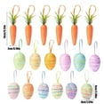 thumbnail image 3 of Moocorvic 24 Pack Easter Egg Ornaments Colorful Foam Easter Hanging Artificial Carrots for Easter Tree Decorations Spring Party, 3 of 6