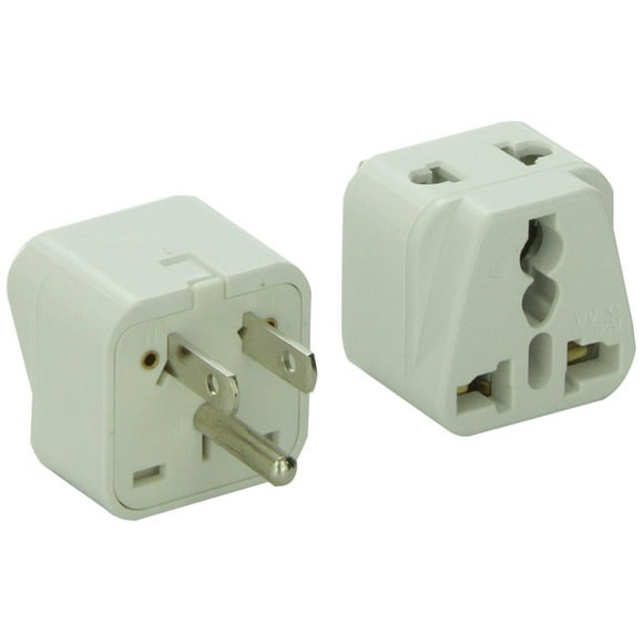 CKITZE BA-5AN Grounded Universal 2 in 1 Plug Adapter Type A/B for USA, Canada, Brazil, parts of Japan & more - CE Certified