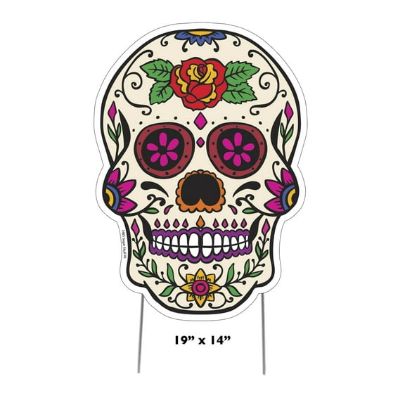 Sugar Skull 6 - Rose Yard Sign