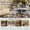 thumbnail image 6 of Round Outdoor Tablecloth with Umbrella Hole and Zipper, Black Palm Leaves Coastal Tablecloth with Elastic Waterproof, Summer Tropical Botanical Boho Patio Table Covers for 45" - 54" Pool Tables, 6 of 9