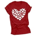 thumbnail image 2 of Babysbule Women's Shirts Women Valentine's Day Print Tee Fashion Comfortable Female Blouses Tops, 2 of 5