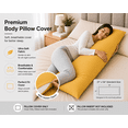 thumbnail image 5 of EVOLIVE Ultra Soft Microfiber Body Pillow Cover/Pillowcases 21"x54" with Hidden Zipper Closure (Spicy Mustard), 5 of 7