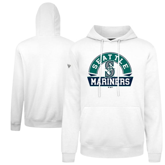 Men's Levelwear White Seattle Mariners Podium Banner Arch Hoodie