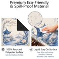thumbnail image 4 of Ivory Blue Chinese Garden Mahjong Mat 31.5x31.5 Inch | Non-Slip And Noise Reduction Mah Jong Table Mat Cover with Carrying Bag For Mahjong Lovers, Poker, Board Games And Dominoes, 4 of 7
