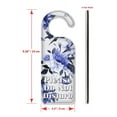thumbnail image 3 of Do Not Disturb Door Knob Hanger Sign - Blue Roses, 3 of 3