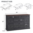 thumbnail image 2 of IFGET 60" Tall Storage Cabinet Farmhouse, Wood Buffets & Sideboards with 9 Drawers 3 Sizes Colloection for Kitchen Dining Room, 2 of 6