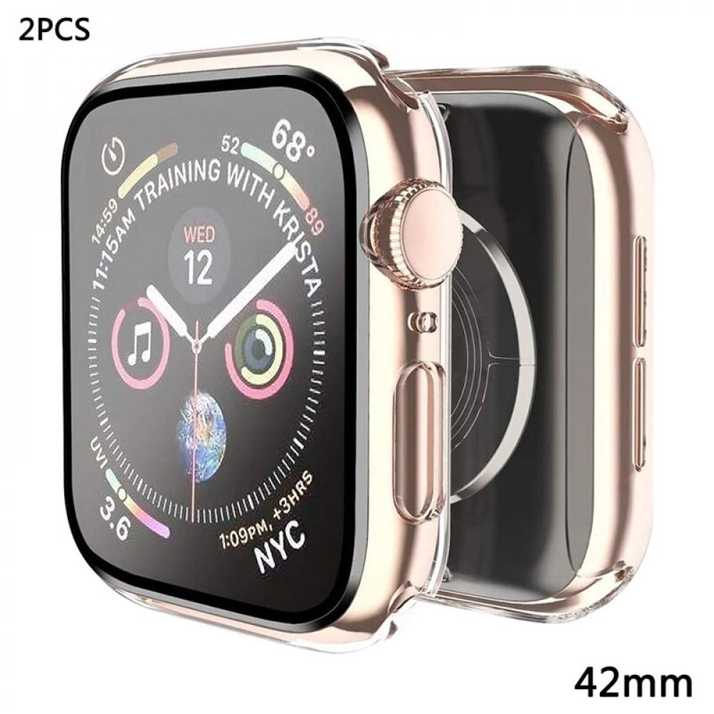 Left wind 2Pcs Hard PC Case With Tempered Glass Screen Protector-an  Integral Protective Cover For Apple Watch 1/2/3/4/5/6/SE 38/40/42/44mm for Apple  watch 1/2/3 - Walmart.com