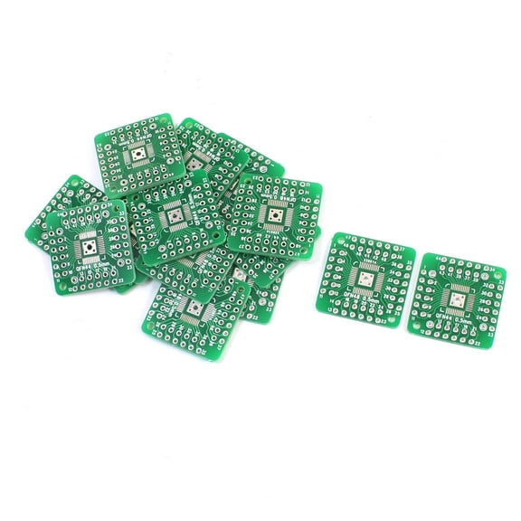 Unique Bargains 15 Pcs SMD SMT QFN48 QFN44 to DIP 48/44 PCB Adapter Plate Convertor Board