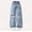F-263Blue, variant on ZHOGXU Big Girls Denim Pants High Waist Distressed Ripped Wide Leg Asymmetrical Design Comfortable Loose Fit Trousers For Everyday Wear Blue 8-9 Years