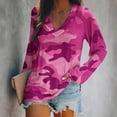 thumbnail image 2 of KIHOUT - Blusas casuales para mujer, liquidación 2024, moda clásica, blusa lisa con cuello en V, blusas básicas holgadas de otoño, blusas tipo túnica de manga larga, 2 of 4