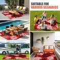 thumbnail image 4 of Botanical Chrysanthemum Outdoor Rug for Patio/Deck/Porch, Non-Slip Large Area Rug 6 x 9 Ft, Abstract Spring Floral Red Black Indoor Outdoor Rugs Washable Area Rugs, Camping Rug Carpet Runner, 4 of 8
