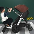 thumbnail image 4 of Universal Stroller Board 2 In 1 Stroller Ride Board Buggy Wheeled Board Seat Pedal Buggy Board with Seat Auxiliary Pedal Adapter Pushchair Connector Anti-Slip, Max Load 55lbs, 4 of 10