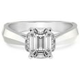 thumbnail image 4 of IGI Certified 1 Carat Emerald Shape Lab Grown Diamond Engagement Ring | 14K White Gold | Delanie Side Cuff Lab Diamond Ring | FG-VS1-VS2 Quality Friendly Diamonds, 4 of 6