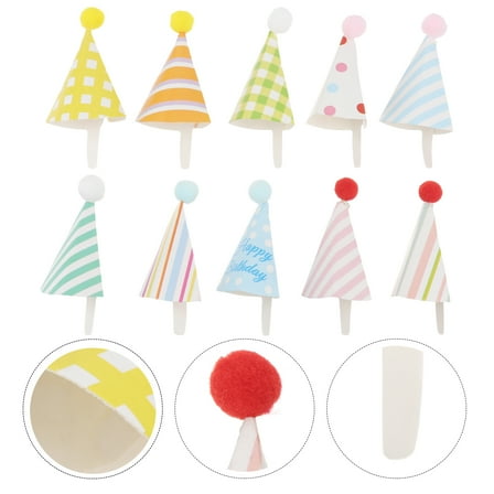 Supvox cupcake toppers birthday Cake Toppers Assorted Color 50pcs