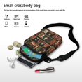 thumbnail image 7 of HELLHERO Small Crossbody Purse Vintage Polyester with Zipper Closed Adults 4.33"x1.97"x7.09" Travel, Bookshelf Still Life, 7 of 7