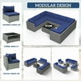 thumbnail image 6 of EAGLE PEAK 9 Piece Outdoor Wicker Patio Furniture Set with Coffee Table, Dark Blue, 6 of 6