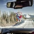 thumbnail image 3 of Cute Leopard Baby Christmas Tree Charm Car Decoration 2D Flat Acrylic Pendant for Festive Holiday Auto Interior Hangs Accessory, 3 of 6