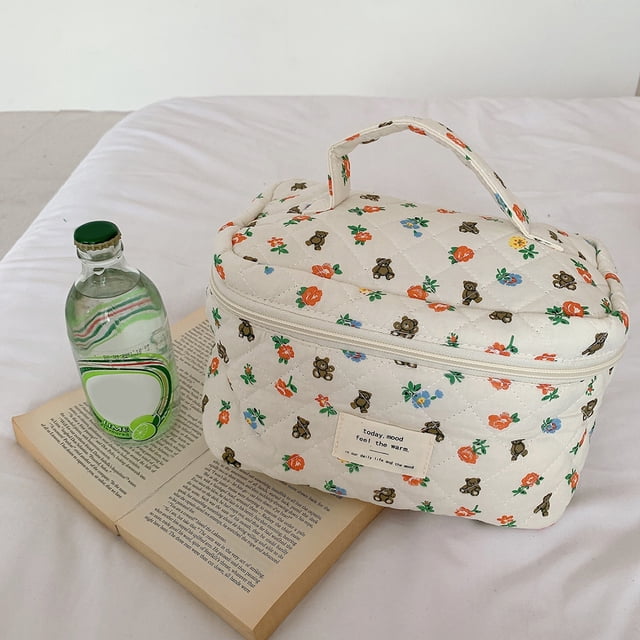 Bolso De Cosméticos Bonito neceser de algodón informal, neceser suave para adolescentes (estilo 1)