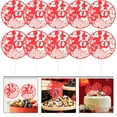 thumbnail image 4 of PAMINGONO Theme Parties Cake Toppers Red Paper 20Set 3.5x3.5in, 4 of 8